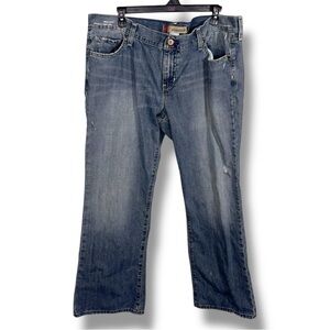 Size 18 Short Old Navy Distressed Bootcut Denim Jeans Blue Western Low Waist